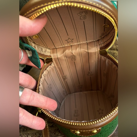 UNIQUE🔥GENUINE LEATHER 🧸 zip around Bucket scarf satchel/Crossbody - Picture 12 of 13